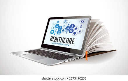 Healthcare knowledge base - medical online repository concept - elearning 