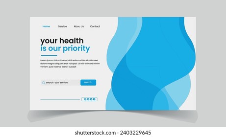 Healthcare landing page ui design template