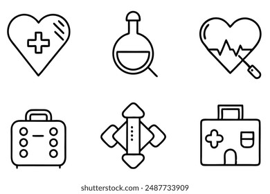 Healthcare line art illustration Professional Medical Sketches