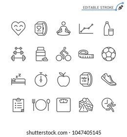 Healthcare line icons. Editable stroke. Pixel perfect.