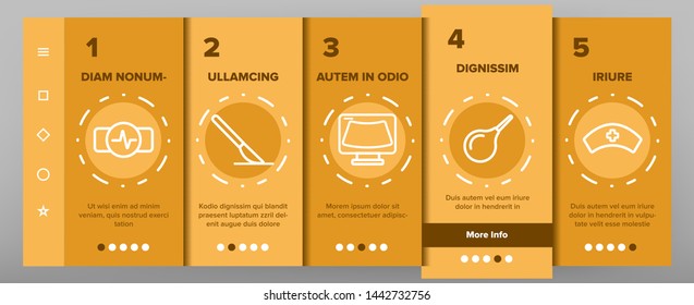 Healthcare Linear Vector Onboarding Mobile App Page Screen. Healthcare Thin Line. Ambulance, First Aid Pictograms Collection. Medical Assistance, Health Insurance. Hospital Treatment Illustrations