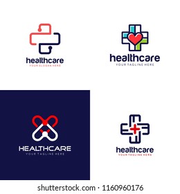 Logo Design Medical Healthcare Hospital Business Stock Vector (Royalty ...