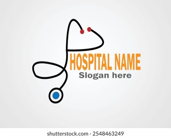 Healthcare Logo Design Featuring a Stethoscope