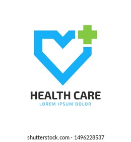 HealthCare Logo Design. suitable for your health care company or hospital. healthcare minimalist design logo. stylish vector logo
