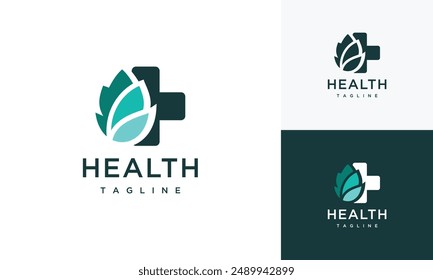 Plantilla de diseño de logotipo de salud. diseño de logotipo de salud de nature leaf	