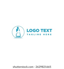 Healthcare logo design template. Trendy style, vector eps 10