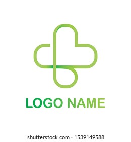 healthcare logo with modern gradient vector template