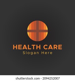 Healthcare Logo. Orange and yellow color minimal logo design.Abstract logo.