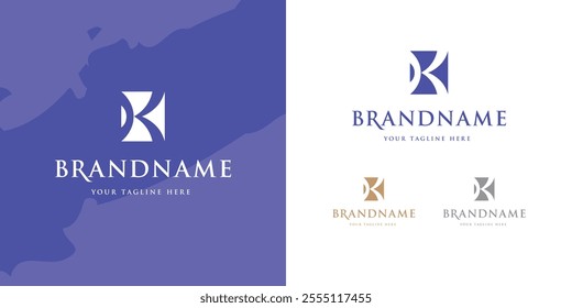 Healthcare logo template. Modern medical or pharmacy logo with alphabet K symbol or monogram. 