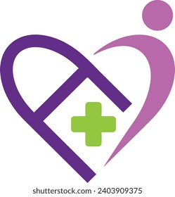 Healthcare Logo Template in a modern minimalist style