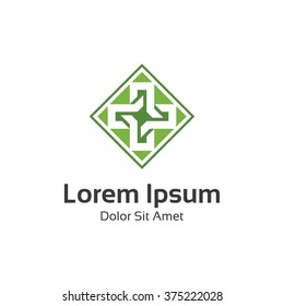 healthcare logo template. Healthcare vector logo design branding corporate identity. simple plus symbol vector .