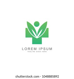 Healthcare logo, vector logo template