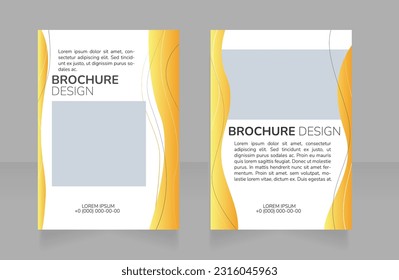 Healthcare management blank brochure design. Template set with copy space for text. Premade corporate reports collection. Editable 2 paper pages. Nunito Bold, ExtraLight, Light fonts used