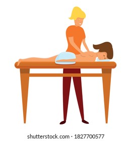 Healthcare masseur icon. Cartoon of healthcare masseur vector icon for web design isolated on white background