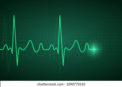 Healthcare medical background with ecg heart pulse