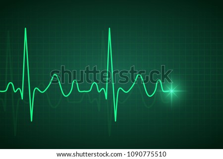 Healthcare medical background with ecg heart pulse