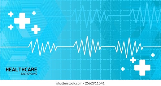 healthcare and medical background with heartbeat line . template background healthcare 