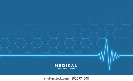 healthcare and medical banner with cardiograph line