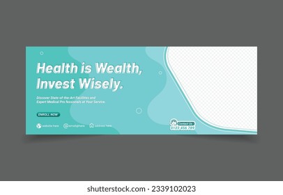 healthcare medical banner cover design.