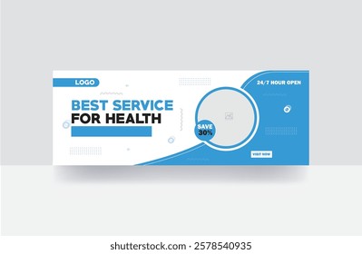 Healthcare medical banner cover social media cover web banner design template