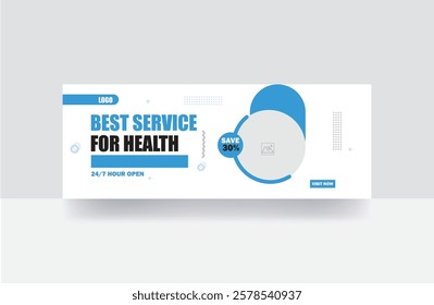 Healthcare medical banner cover social media cover web banner design template