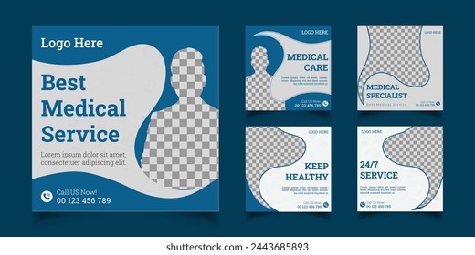 Healthcare medical banner and social media post