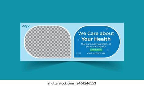 Healthcare medical banner and social media Header template