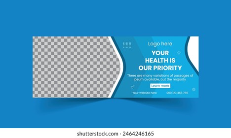 Healthcare medical banner and social media Header template
