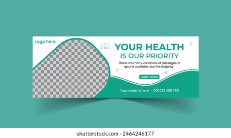 Healthcare medical banner and social media Header template