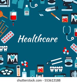 Healthcare Medical Banner Vector Symbols Icons Stock Vector (Royalty ...