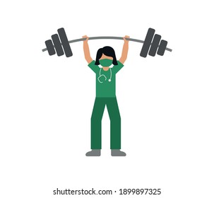 healthcare and medical concept. medical staff editable vector, background banner.
