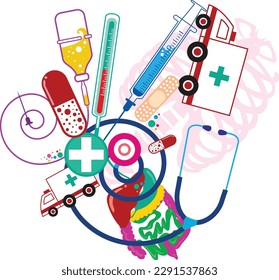 Healthcare and medical equipment vector clipart