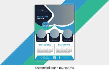 Healthcare and medical flyer ai template design