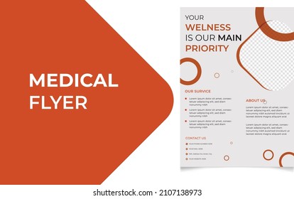 Healthcare medical flyer design template