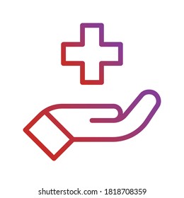 Healthcare, Medical, Healthy Icon Logo Illustration Vector Isolated. Hospital and Healthcare Icon. Suitable for Website Design, Logo, App, and UI. Editable Stroke and Pixel Perfect. EPS 10.