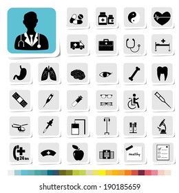 Healthcare and Medical Icon for Business Category Concept