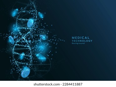 Atención de la salud e innovación en el patrón de iconos médicos antecedentes de tecnología digital. Conceptos médicos, científicos y tecnológicos. Resumen de diseño futurista. Ilustración vectorial.