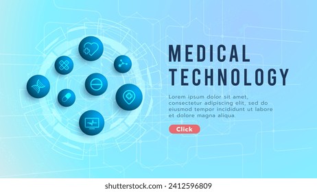 Healthcare and medical icon pattern innovation digital technology technology background. Medical, science and technology concepts. Abstract futuristic design. Vector illustration.