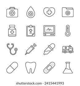 healthcare and medical icon set