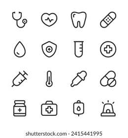 healthcare and medical icon set