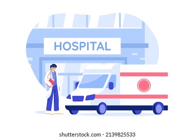 Healthcare  Medical Illustration concept. Flat illustration isolated on white background.