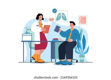 Healthcare and Medical Illustration concept. Flat illustration isolated on white background