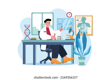 Healthcare and Medical Illustration concept. Flat illustration isolated on white background
