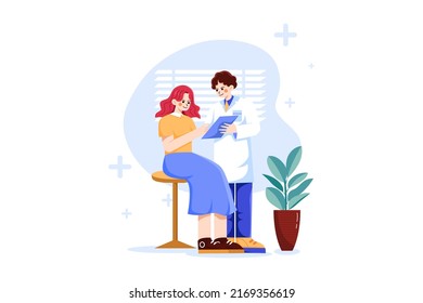 Healthcare and Medical Illustration concept. Flat illustration isolated on white background