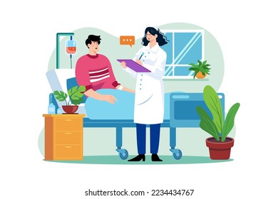 Healthcare and Medical Illustration concept. Flat illustration isolated on white background