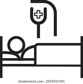 Healthcare and Medical Line Icons, Vector set of design templates and elements for Healthcare and Medicine in trendy linear style - Seamless patterns with linear icons related to Healthcare .