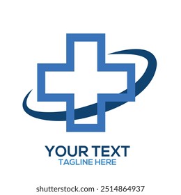 Ilustração de arte vetorial do logotipo médico para a saúde