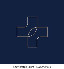 Healthcare Medical Pharmacy Doctor Plus Clinic Medical Logo Sign And Symbols Vector Design.