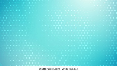 Healthcare Medical Plus Pattern. Blue Mathematical Plus Symbols Pattern. Math Design Elements Background. Medical Tech Background. Vector Illustration.