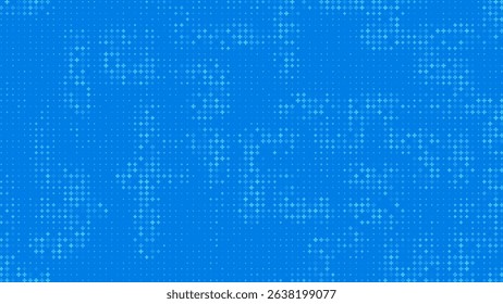 Healthcare Medical Plus Pattern. Blue Mathematical Plus Symbols Pattern. Math Design Elements Background. Medical Tech Background. Vector Illustration.